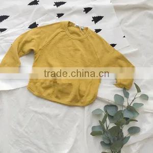 2-7 Years 2017 Wholesale Autumn Cotton Full Sleeve Solid Kids Girl Blouse thumbnail-3