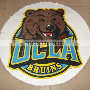 Promotional Gift Cotton Reactive Printing Compressed Round Beach Towel thumbnail-6