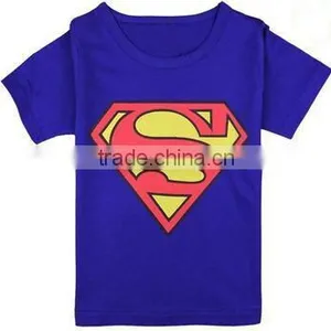 2016 New Style Cotton Spiderman Superman o Neck Short Sleeve Kids T-Shirts Cartoon Printed Children Clothes thumbnail-4