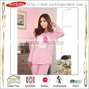 Made In China Long Sleeves Cotton Lady Pajama thumbnail-4