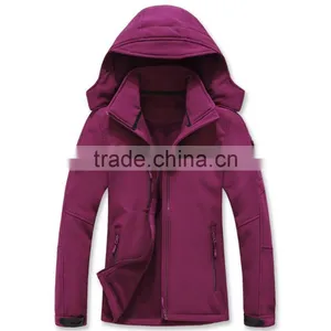 Wholesale Woman Winterproof Waterproof Softshell Jackets With Sport Design thumbnail-1