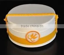 Knight-Templar-white-Cap-with-Golden-wire thumbnail-1
