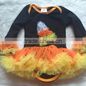 Pumpkin Romper Set Halloween Tutu Dress Romper Suits for Toddler Girl Baby Pumpkin Bodysuits Baby Pettiskirts Sets Halloween thumbnail-1