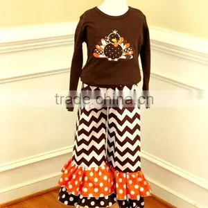 Factory Price Sales Baby Girl Thanksgiving Outfit Exquisite New Design Embroidery Suit thumbnail-1