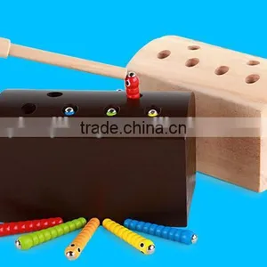 Balance Exercise Wooden Catching Worms Game Gifts Educational Toys for Kids thumbnail-3