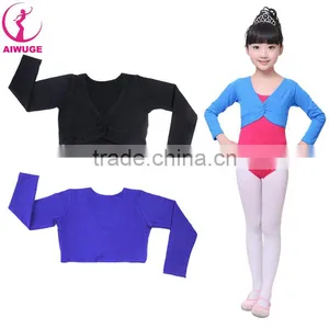 Colorful Ballet Leotards Coat High Waist Dance Wear Girls Long Sleeve Gymnastics Leotards Overalls thumbnail-2