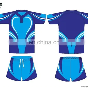 2016 Wholesale Customized Dryfit Logo Rugby Jersey thumbnail-1