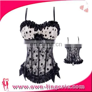 New Design Satin Straps Dress Body Shaper Corset,latex Corset for Woman thumbnail-1