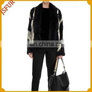 Genuine Rabbit Women Winter Warm Fashion Fur Coats thumbnail-1