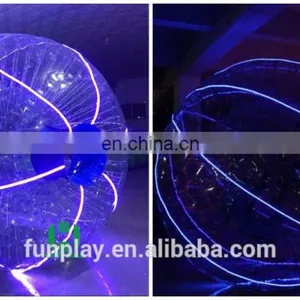 Twinkling!!hot Sale LED Inflatable Soccer Zorb Ball ,shiny Inflatable Zorb Ball,zorb Ball on Land for Sale thumbnail-1