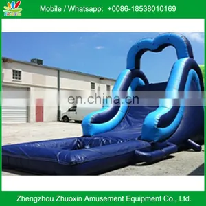 Water Park Inflatable Blue Water Slide With Pool thumbnail-1