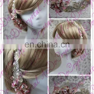 Aidocrystal Luxury Crystal Rhinestone Headpiece,pearl Princess Flower Crown Hair Accessories thumbnail-3