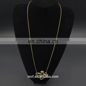 Crystal Diamond Rhinestone Fashion Pendant Octopus Necklace MCB-0040 thumbnail-1