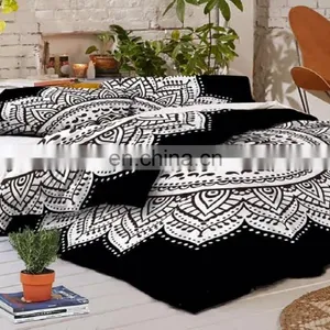 Queen Size Indian Traditional Bohemian Bedding Mandala Duvet thumbnail-1