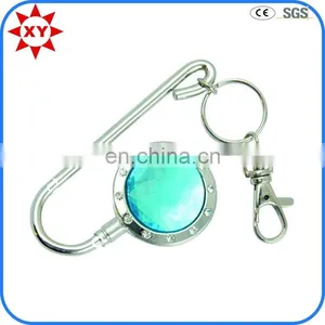 Zinc Alloy 3d Handbag Soft Enamel Folding Bag Hanger With Chain thumbnail-2