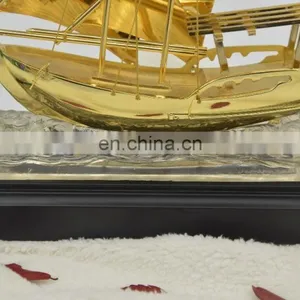 Miniature 3d Metal Ship Model Plated With Gold Leaf For Decoration Gifts Or Collection thumbnail-5