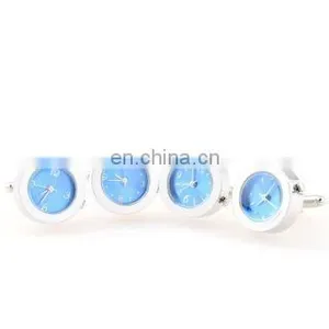 Stainless Steel Colorful Round Watch Cufflink Cufflink Mens SteamPunk Style Mechanism Movement Watch Cufflinks thumbnail-2