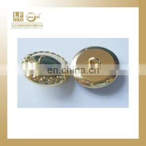 High Quality Gold Metal Sewing Button in Hang Plating thumbnail-2