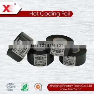 40mm*100m Fineray Brand Hot Stamping Foil Rolls /Date Coding Ribbon for Expiry Printing thumbnail-1