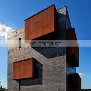 Corten Steel Outdoor Decoration for Villa Residence Buildings thumbnail-3