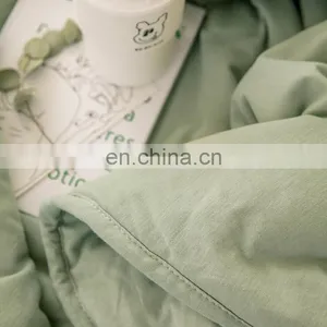 Wholesale Comforter Folded Soft 100% Cotton Knitted Lightweight Coverlet For All Season Quilt thumbnail-5