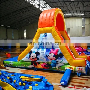 Cheap Outdoor Indoor Mini Inflatable Mouse Slide ,Blow up Fun Yellow Man Slide House on Backyard for Toddler, Kids thumbnail-3