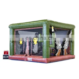 Factory Wholesale OEM Inflatable Mechanical Rodeo Bull Ride Machine Hippo Shooting Riding Game For Sale thumbnail-1