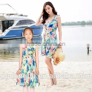 Christmas Women Maxi Lace Dress Girls Party Dress Family Matching Mother Daughter Dresses Clothes Outfits Mommy and me thumbnail-1