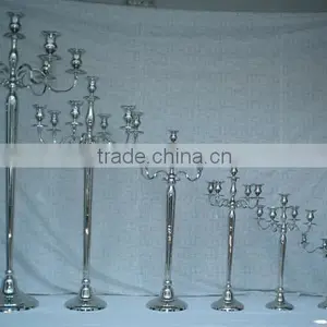 5 Lite Chrome Plated Wedding Candelabra thumbnail-5