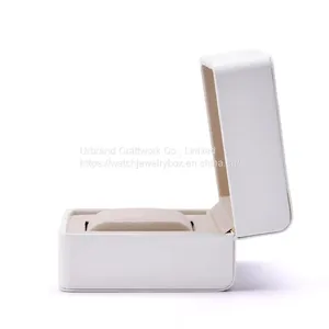New Design Round Watch Box PU Leather Single Watch Box Gift Box Packaging Storage Gift Box thumbnail-2