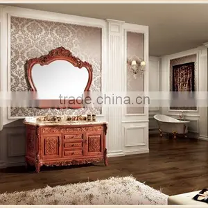 Waterproof Sliding Door Solid Wood Bathroom Vanity With Cheap Price thumbnail-1