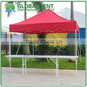 Aluminum Folding Marquee Trade Show Tent Frame 3x3m ( 10ft X 10 Ft) With Red Canopy & Valance(Unprinted) With Table thumbnail-1