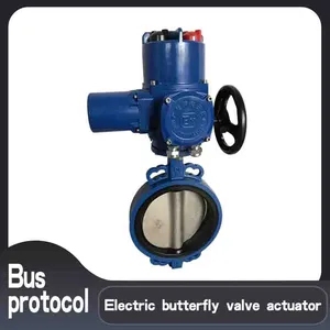 Manual Turbine Butterfly Valve DN32 Industrial Bus Type Electric Actuator thumbnail-1