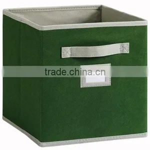 Non-woven Storage Boxes, Folding Basket With Small Pvc Pocket thumbnail-3