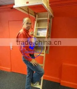 Deluxe Wooden Loft Ladder - 1100mm x 700mm Floor to Ceiling Heights up to 2.8m thumbnail-1