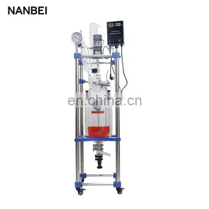 Pharmaceutical Vacuum Reaction Double Layer Jactked Glass Reactor thumbnail-1