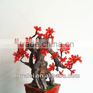 Indoor Lighted LED Fake Pulm Blossom Bonsai Tree thumbnail-1