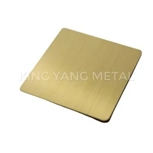 Stainless Steel Sheet Titanium Gold Hairline thumbnail-2