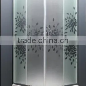 Fashion 4/5/6mm With Silk Pringting ABS Tray Shower Enclosure thumbnail-1