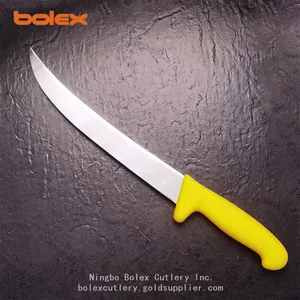 Curved Cimeter Steak Beef Knife Butcher Knives Wood Handle Color Coded Handle thumbnail-5