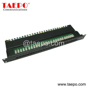 19 Inch 1U 25 Port CAT3 UTP RJ45 Telephone Patch Panel With Cable Management From China Factory TAEPO thumbnail-1