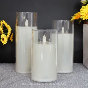 7.5cm Diameter 10/12.5/15/17.5/20cm Height Battery - Operated Led Flameless Tealight Candle, Flickering for Wedding, Home, Bar & Christmas Decor thumbnail-3