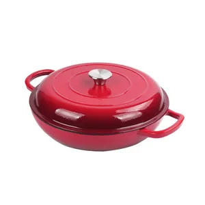 Dutch Oven Pot With Lid - Non Stick Dutch Oven for Sourdough Bread Baking - Cast Iron Cooking Seafood Pot - Oven Safe Stock Pot thumbnail-1