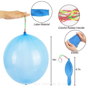 Colorful Inflatable Punch Balloon Rubber Band Handle for Festive Christmas Entertainment thumbnail-3