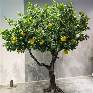 Commercial Grade Fake Grapefruit Tree 7FT-21FT Fire Retardant & Windproof for Theme Parks, ECO Certificated Trunk thumbnail-2