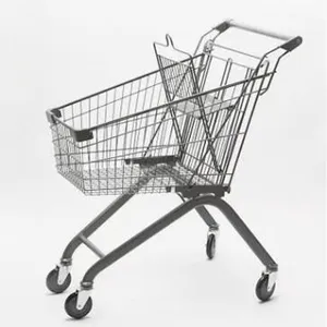 Asian Style Shopping Zinc Plated Trolley With Plastic Accessories thumbnail-1