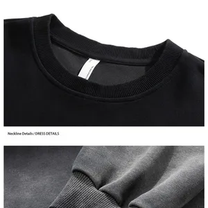 New Design Gradient Tie Dye Sweater 100% Polyester Men's Crew Neck Casual Heavy Washed Men's Sweatshirt thumbnail-4