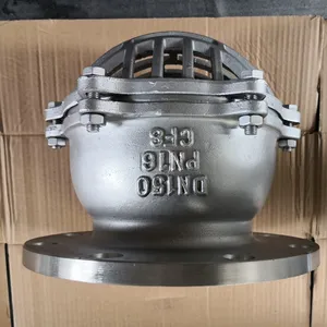 6'' Stainless Steel Ductile Iron Cast Iron Material Foot Valve With Clean Lever for Pump Station Lift Check Valve thumbnail-5