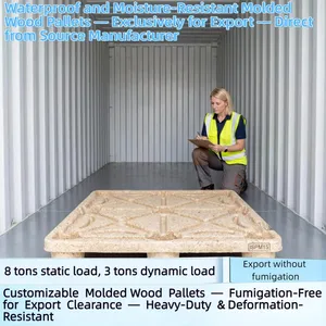Cost-Effective Molded Wood Pallets — Factory Direct Supply — Versatile for Warehousing, Internal Circulation, and Export thumbnail-2