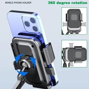 Motorcycle Phone Mount With One-Button Lock Anti-Shake Bike Holder thumbnail-5
